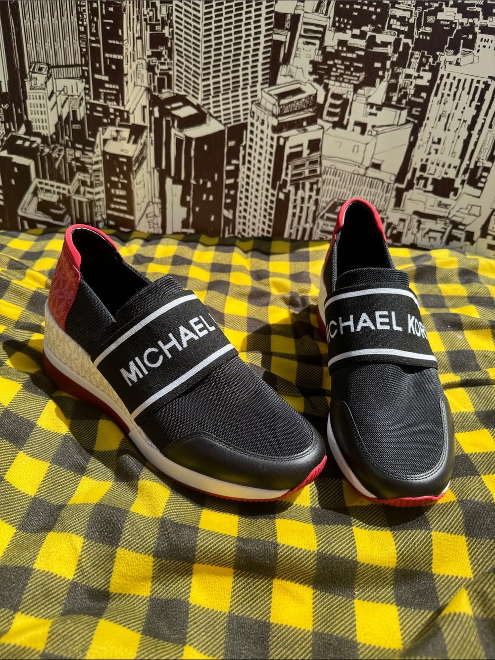 Michael Kors Black Slip-On wedge trainer - Picture 2 of 8